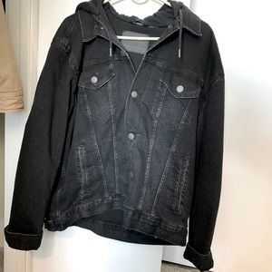 American eagle hooded denim jacket
